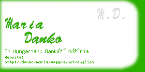 maria danko business card